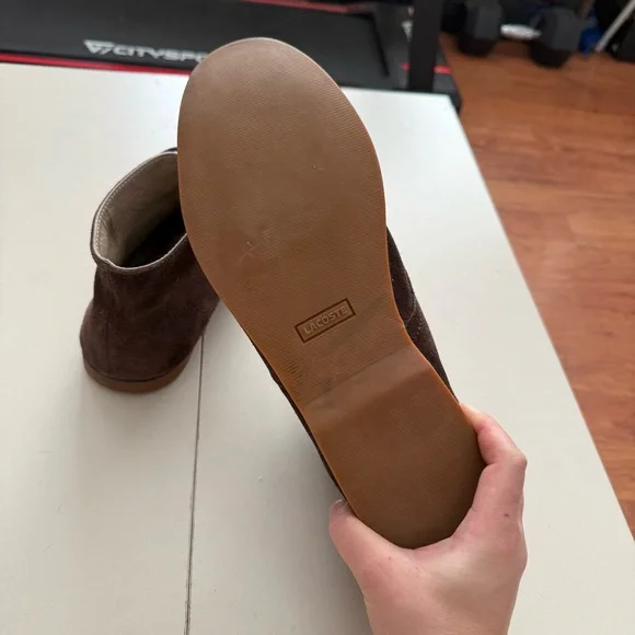 LACOSTE Men’s Chocolate Brown Suede Chukka Ankle Desert Boots Shoes Boho 12 - Picture 6 of 6
